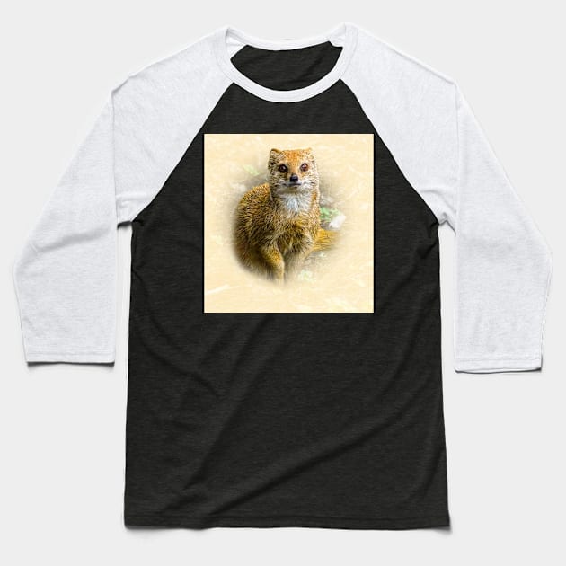 Yellow mongoose Baseball T-Shirt by Guardi